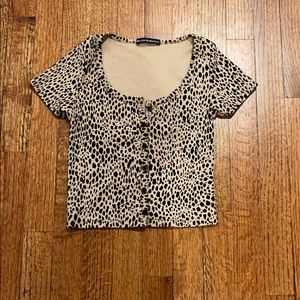 Brady Melville Leopard Crop Top